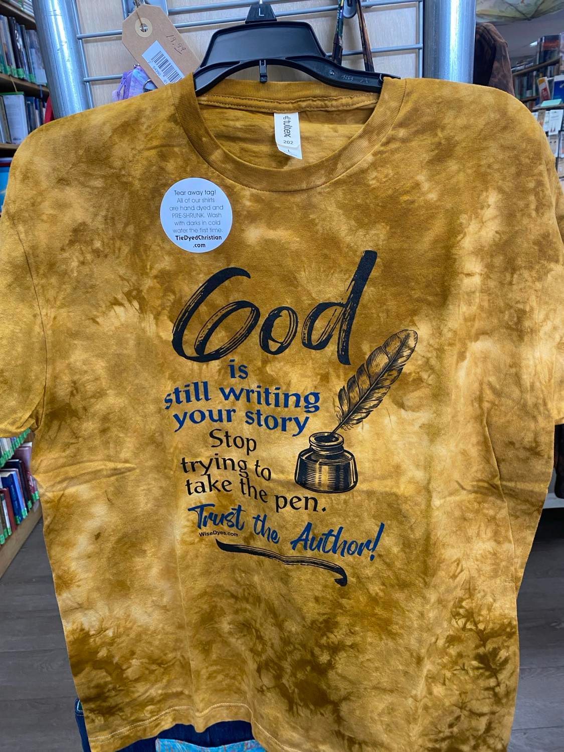 WISEDYES Shirt God is Writing Your Story (Golden Brown) - 2XL
