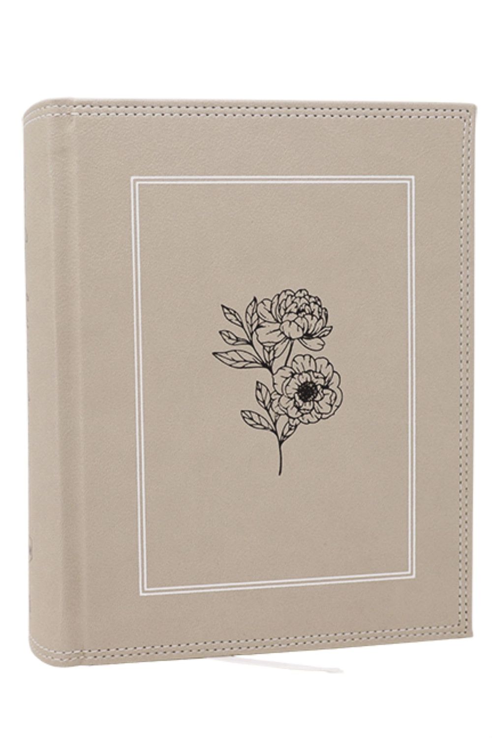 NKJV, Journal the Word Bible (Stone Leathersoft over board, Red Letter, Comfort Print)