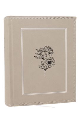 NKJV, Journal the Word Bible (Stone Leathersoft over board, Red Letter, Comfort Print)