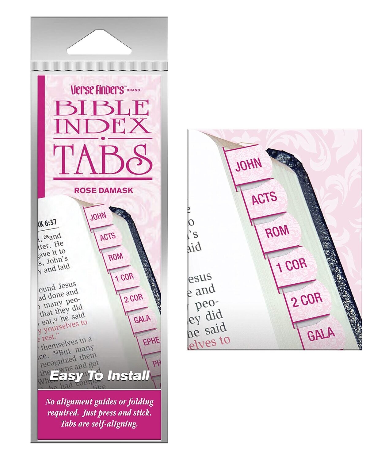 Rose Damask Verse Finder Bible Tabs 