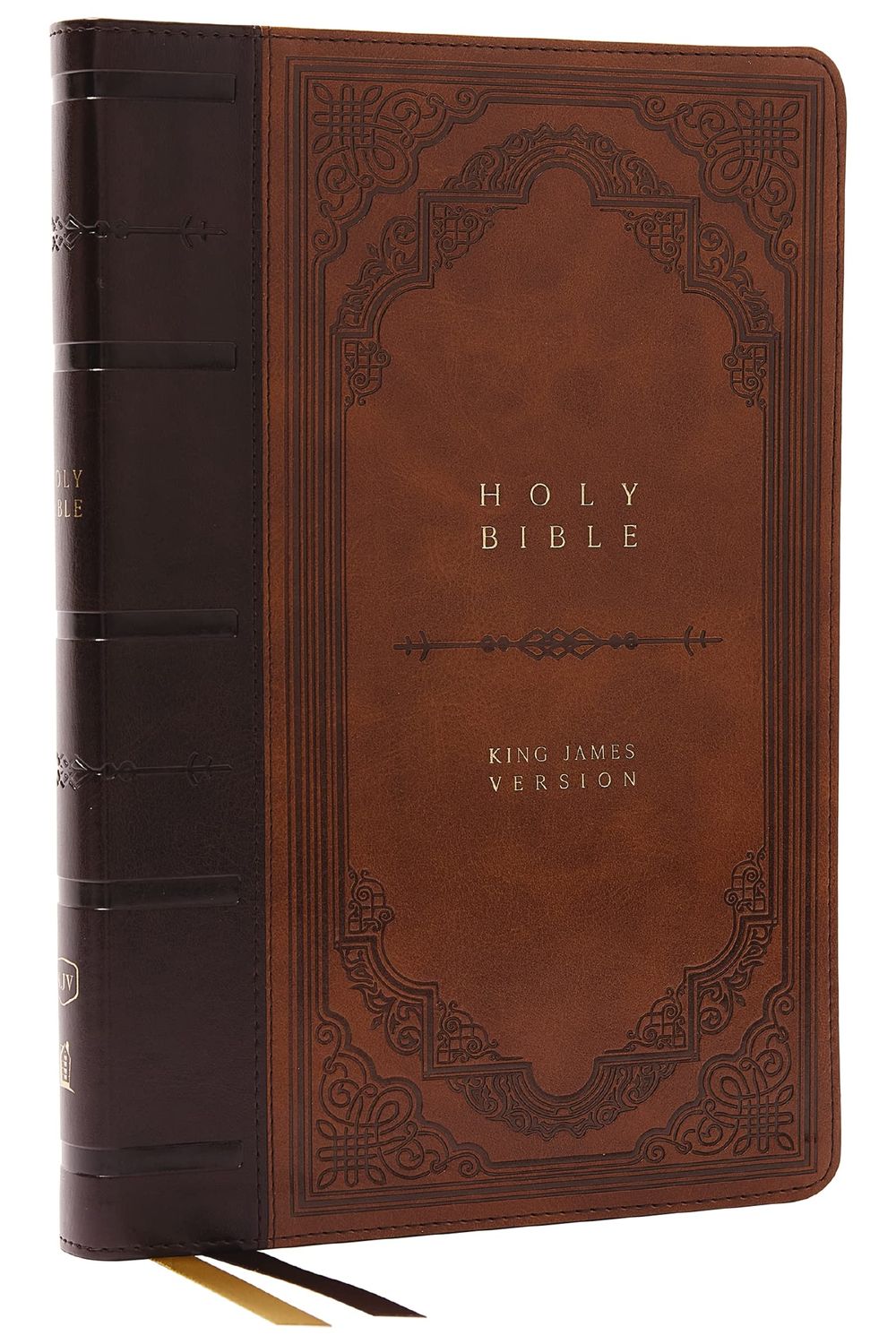 KJV Holy Bible: GP Thinline Bible, Brown Leathersoft, Red Letter, Comfort Print (Indexed) (Vintage Series)