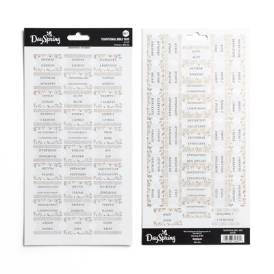 DaySpring - Traditional Bible Tabs - 66 Cardstock Bible Tabs from Genesis to Revelation (J6338)