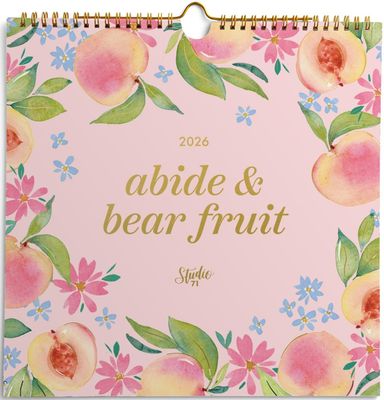 Studio 71 Abide &amp; Bear Fruit - 2026 Spiral Wall Calendar