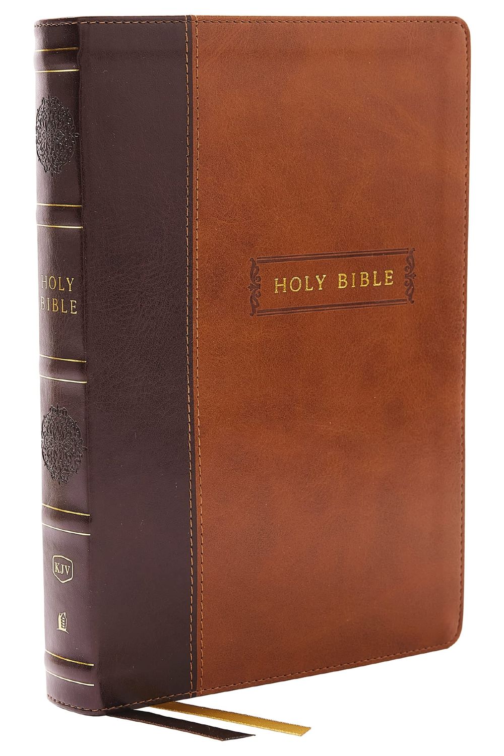 KJV Center-Column Cross Reference Bible, Brown Leathersoft, Red Letter, Comfort Print (Thumb Indexed)