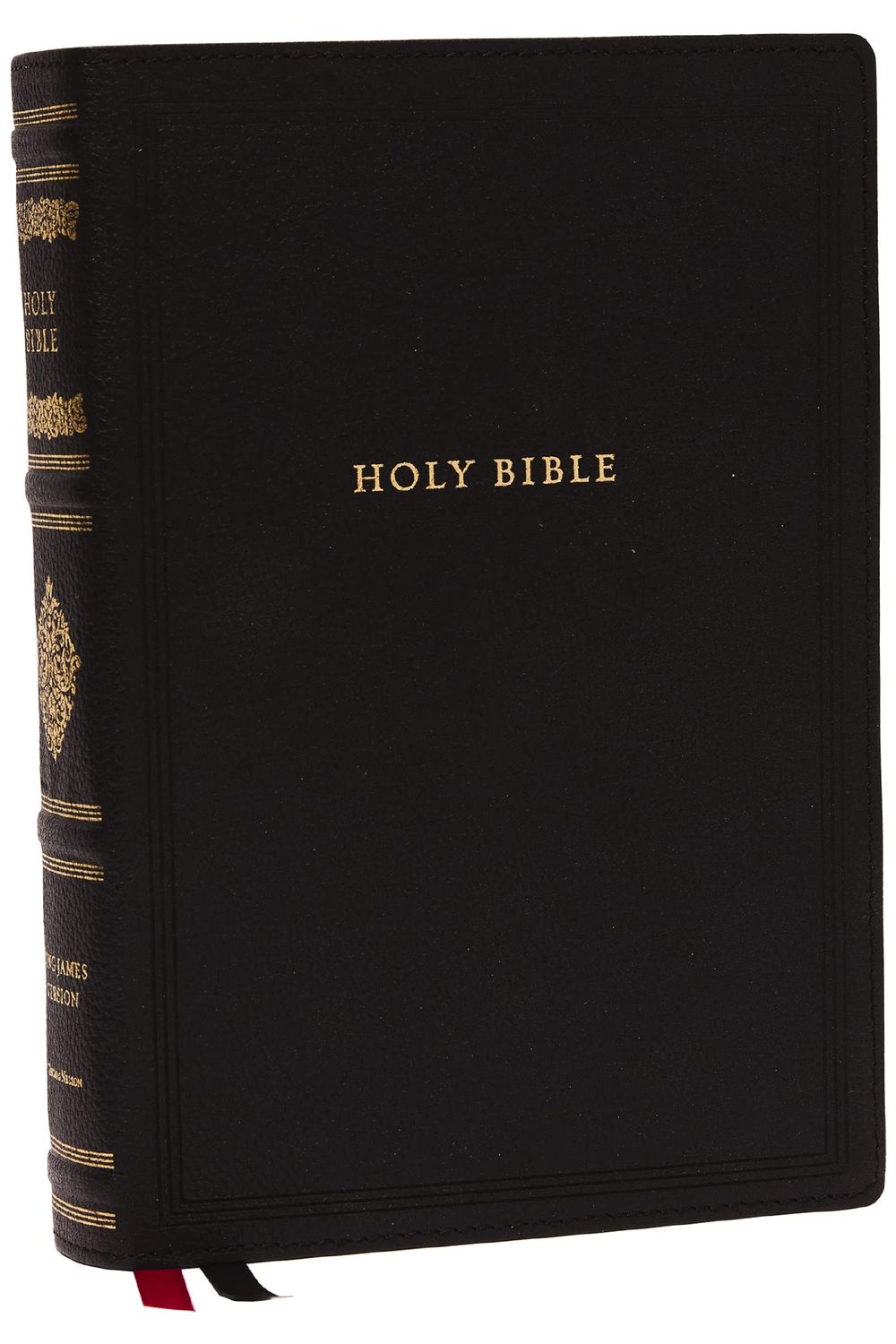 KJV Wide-Margin Reference Bible, Sovereign Collection, Genuine Leather, Black, Red Letter, Comfort Print