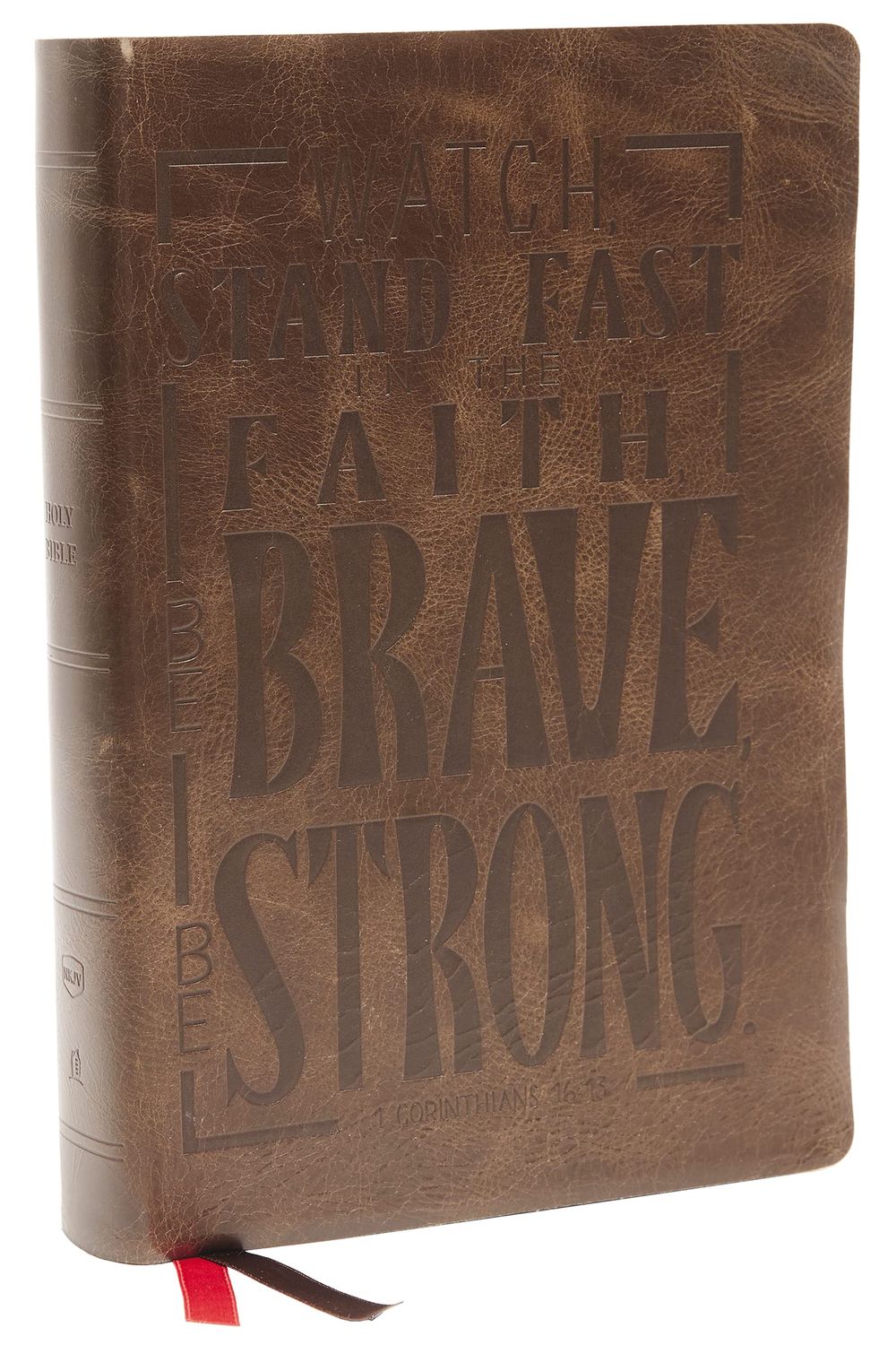 NKJV Giant Print Center-Column Reference Bible, Verse Art Cover Collection, GL, Brown, RL, Comfort Print