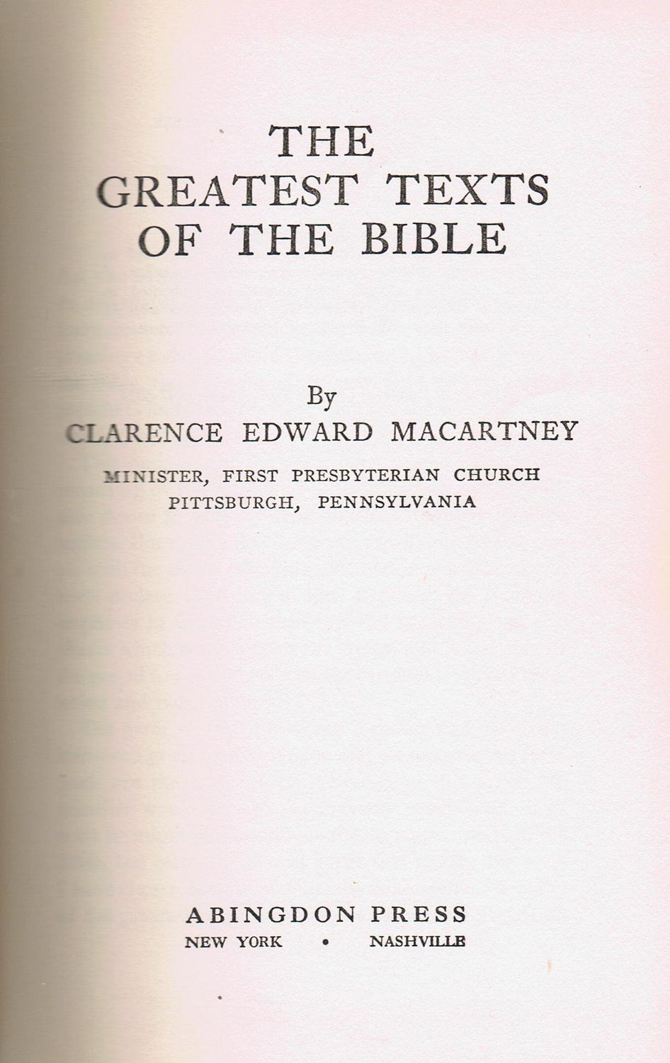 The greatest texts of the Bible..