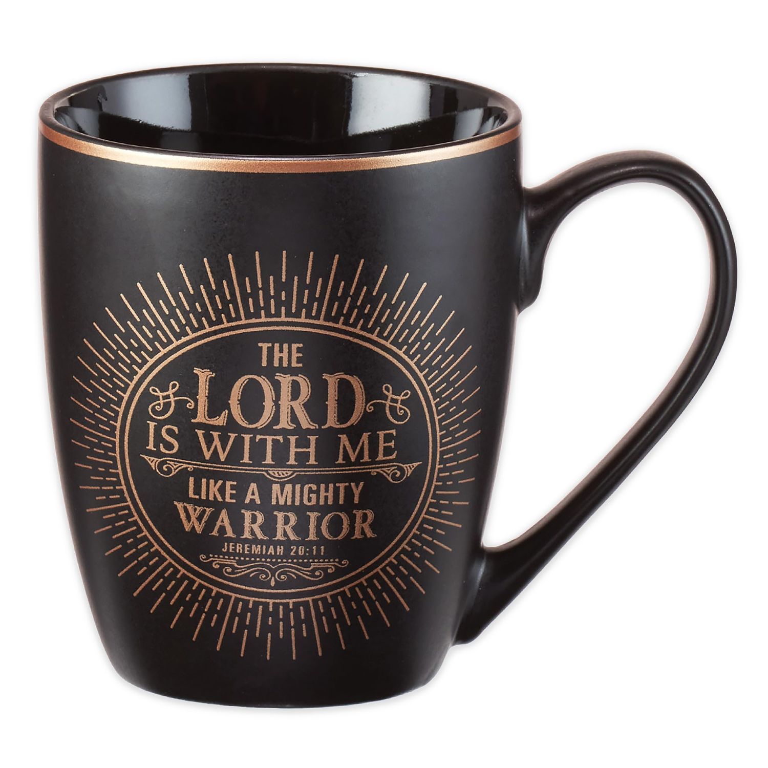 Mug-Lord Is With Me W/Gift Box (Jeremiah 20:11)-Brown (13 Oz)