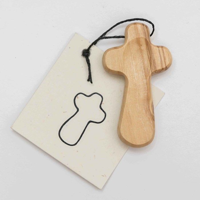 Duea Olive Wood Pocket Prayer Cross by Ten Thousand Villages
