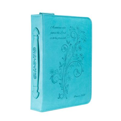 Bible Cover: A Woman Who Fears the Lord is to be Praised, Medium