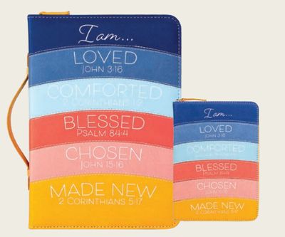 Bible Cover: Loved, Comforted, Blessed, Chosen, Made New, X-Large