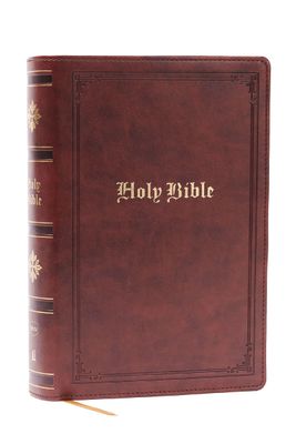 NKJV Personal Size Giant Print Holy Bible (Comfort Print)-Brown Leathersoft