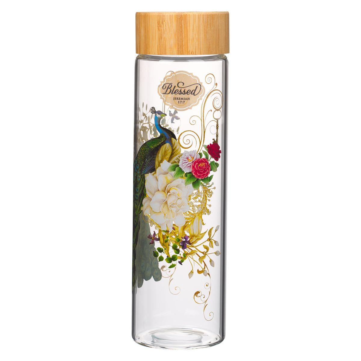 Water Bottle-Blessed (Jeremiah 17:7)-Glass