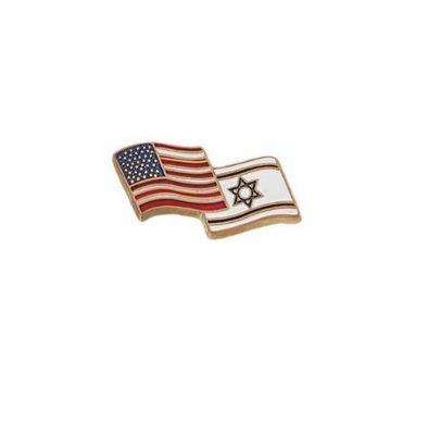 Holy Land Gifts Lapel Pin-American/Israeli Flags