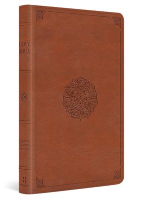 ESV Large Print Thinline Bible (TruTone, English Saddle, Emblem Design): Holy Bible, English Standard Version