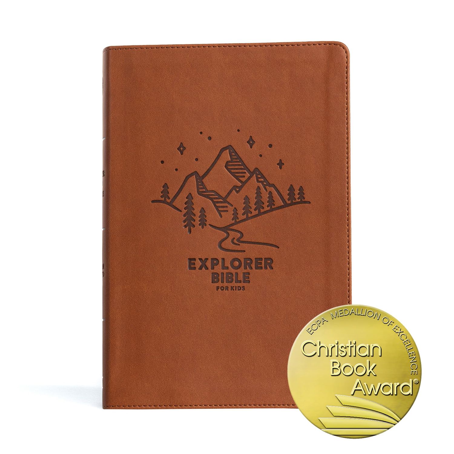 CSB Explorer Bible for Kids, Brown Mountains LeatherTouch, Indexed