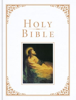 KJV Family Bible, Deluxe White Bonded Leather Over Board