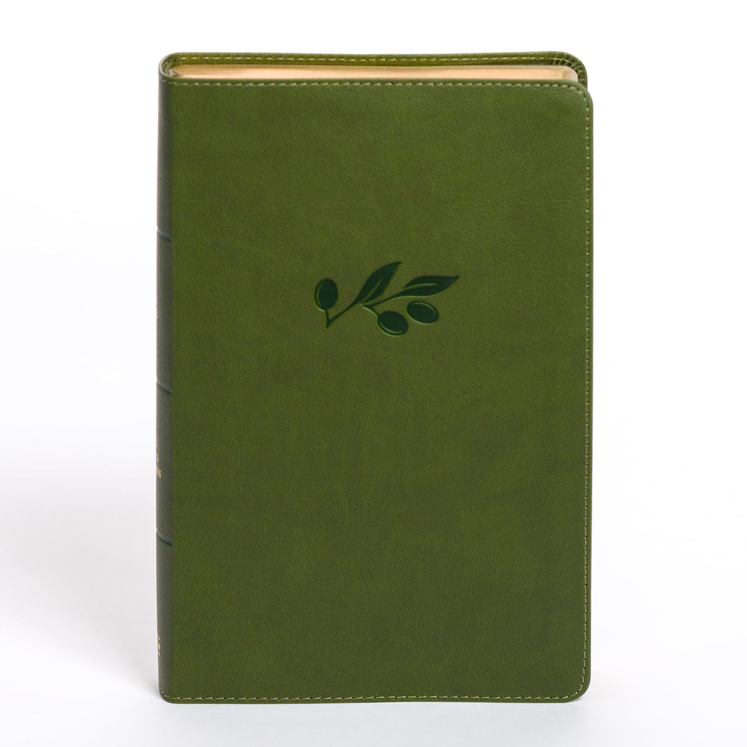 KJV Personal Size Giant Print Bible, Olive LeatherTouch, Indexed