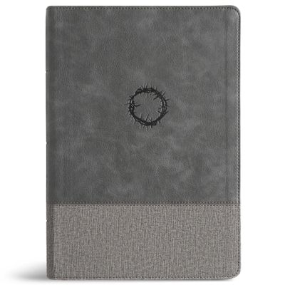 CSB Super Giant Print Reference Bible, Optimal Type, Digital Study Edition, Charcoal LeatherTouch, Indexed