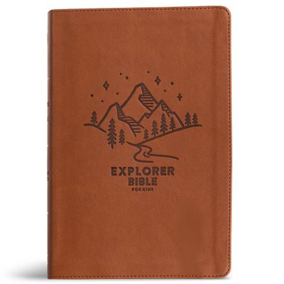 CSB Explorer Bible for Kids, Brown Mountains LeatherTouch