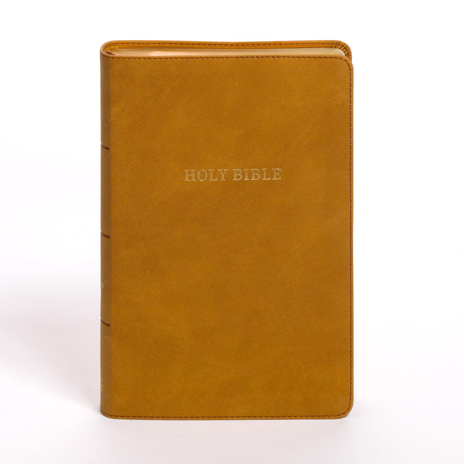 KJV Personal Size Giant Print Bible, Camel SuedeSoft LeatherTouch, Indexed