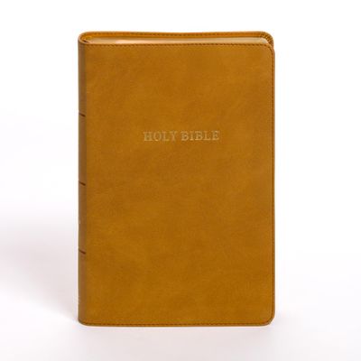 KJV Personal Size Giant Print Bible, Camel SuedeSoft LeatherTouch, Indexed