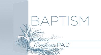Baptism Certificate Pad (25 Count)
