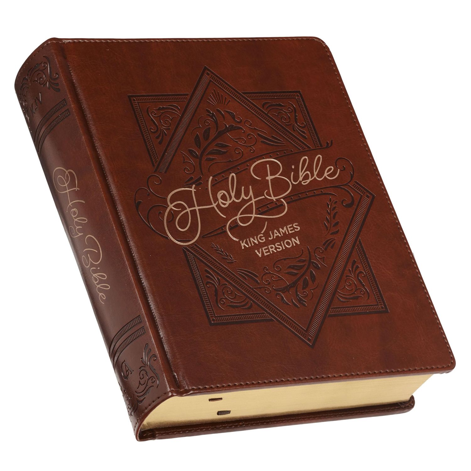 KJV Holy Bible, Note-taking Bible, Faux Leather Hardcover, Saddle Tan