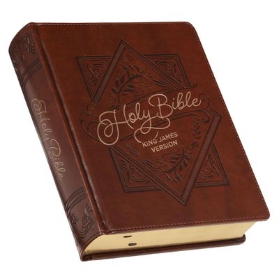KJV Holy Bible, Note-taking Bible, Faux Leather Hardcover, Saddle Tan
