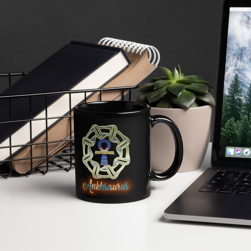 Dimensional Portal Black Glossy Mug