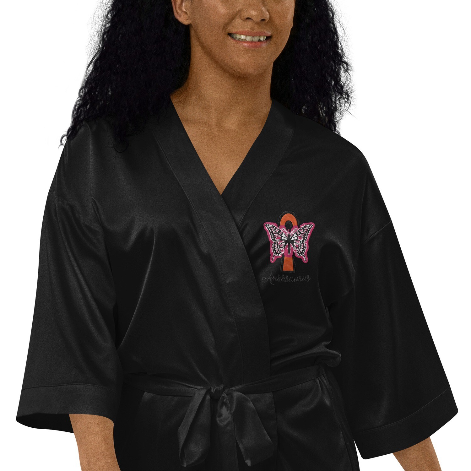 Divine Butterfly Satin robe