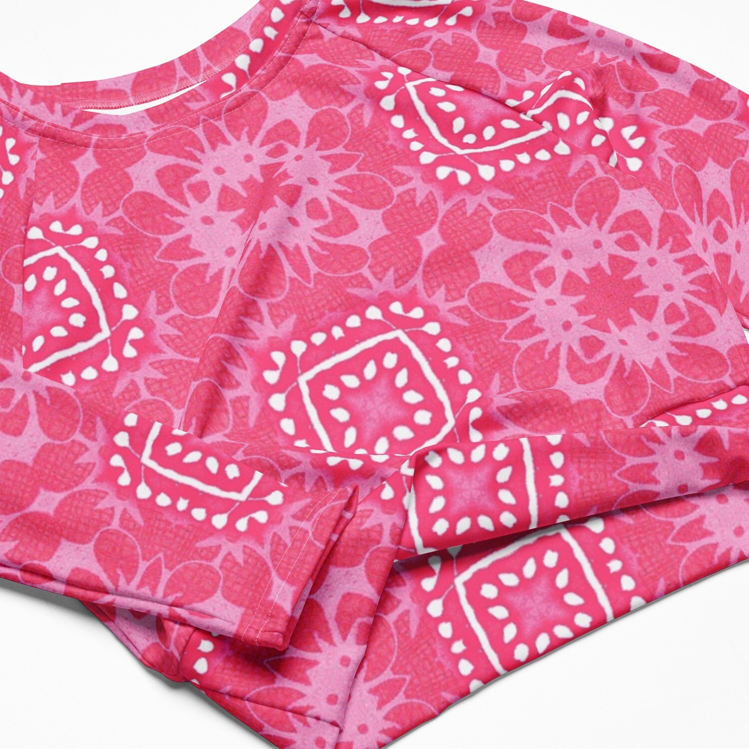 Pink Power Recycled long-sleeve crop top