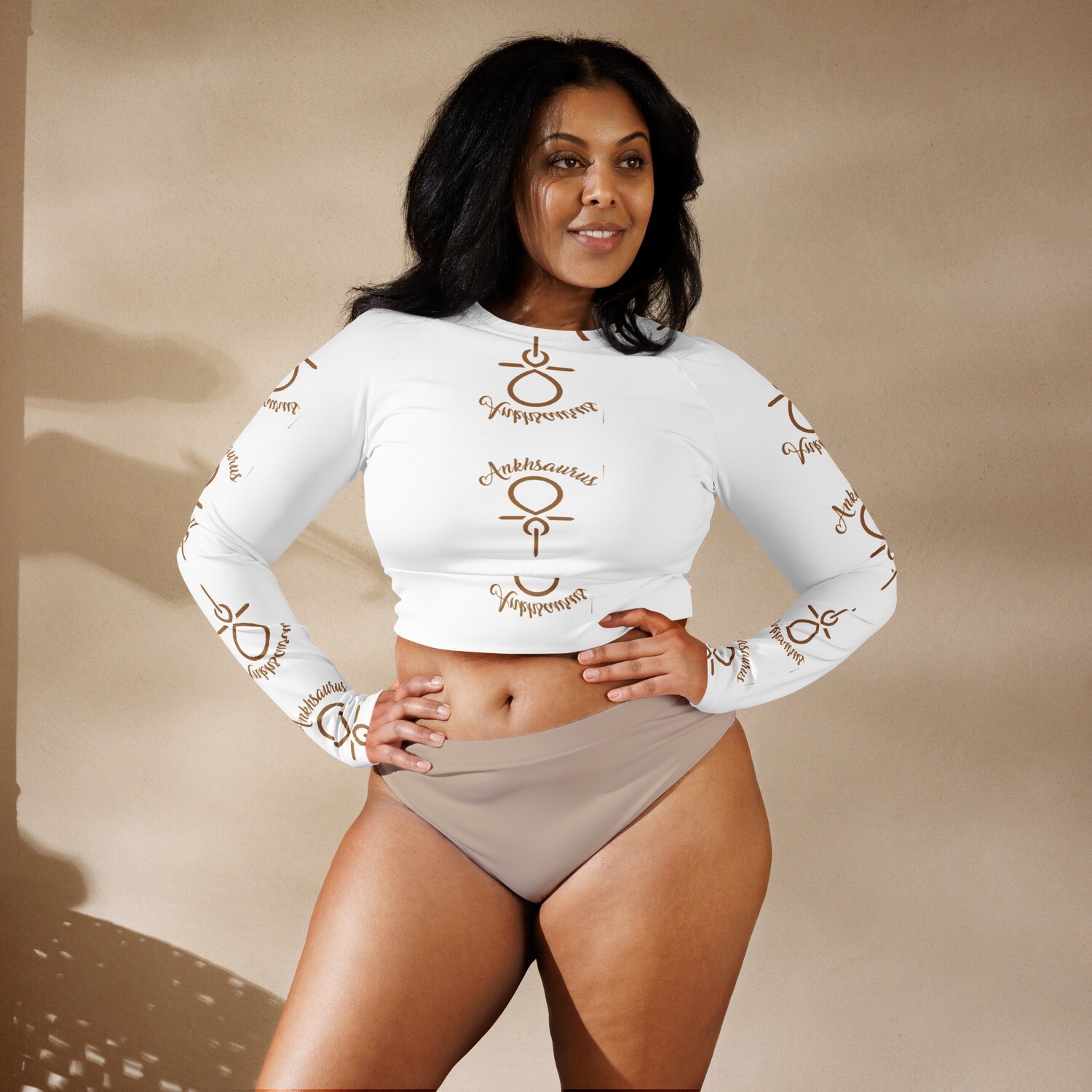 The Etiquette Recycled long-sleeve crop top, Size: 2XS