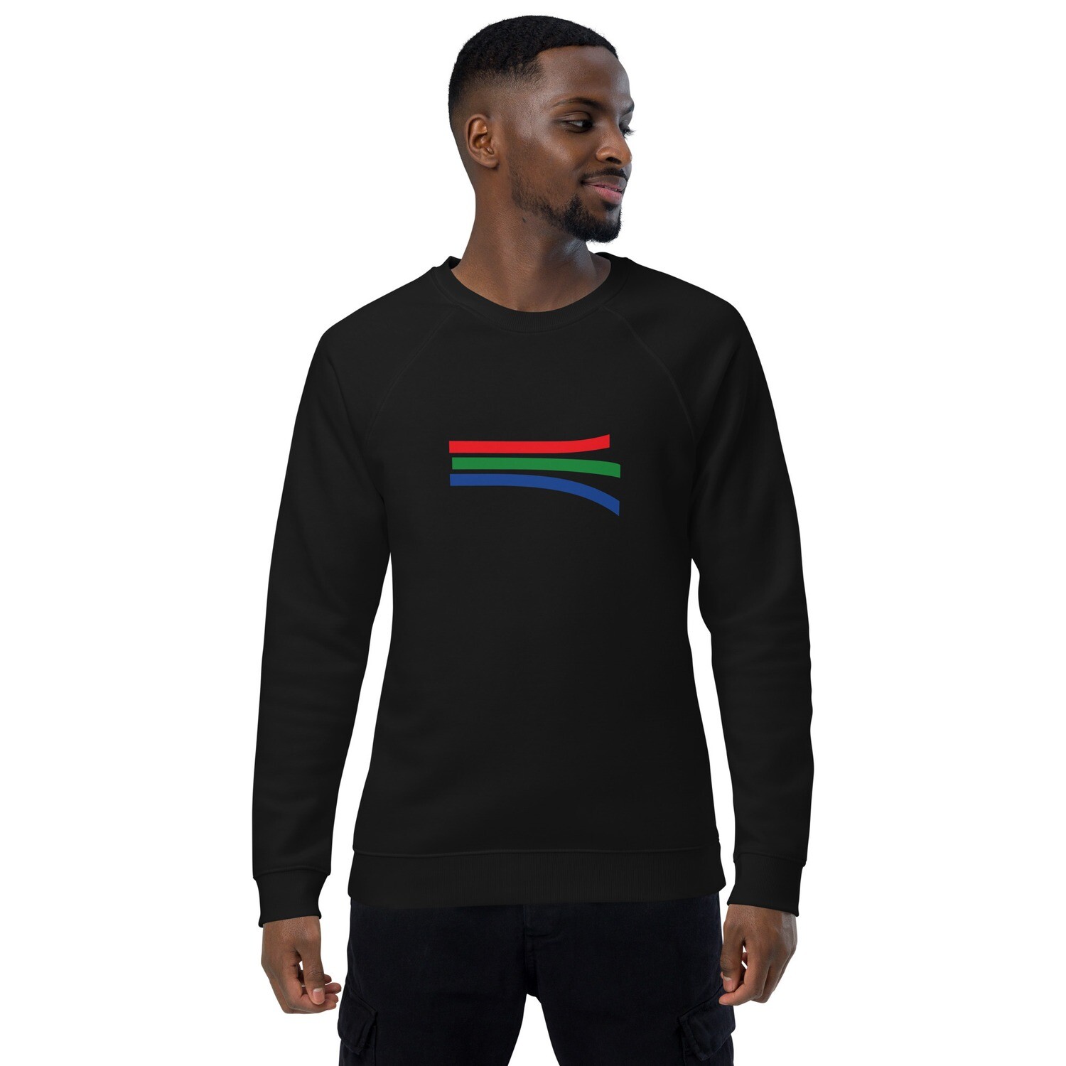 The APEX Blank Unisex organic raglan sweatshirt