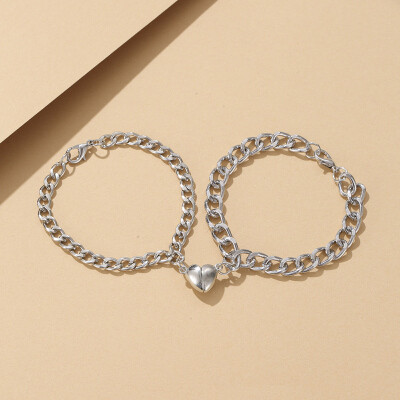 Couples Magnetic Heart Bracelets