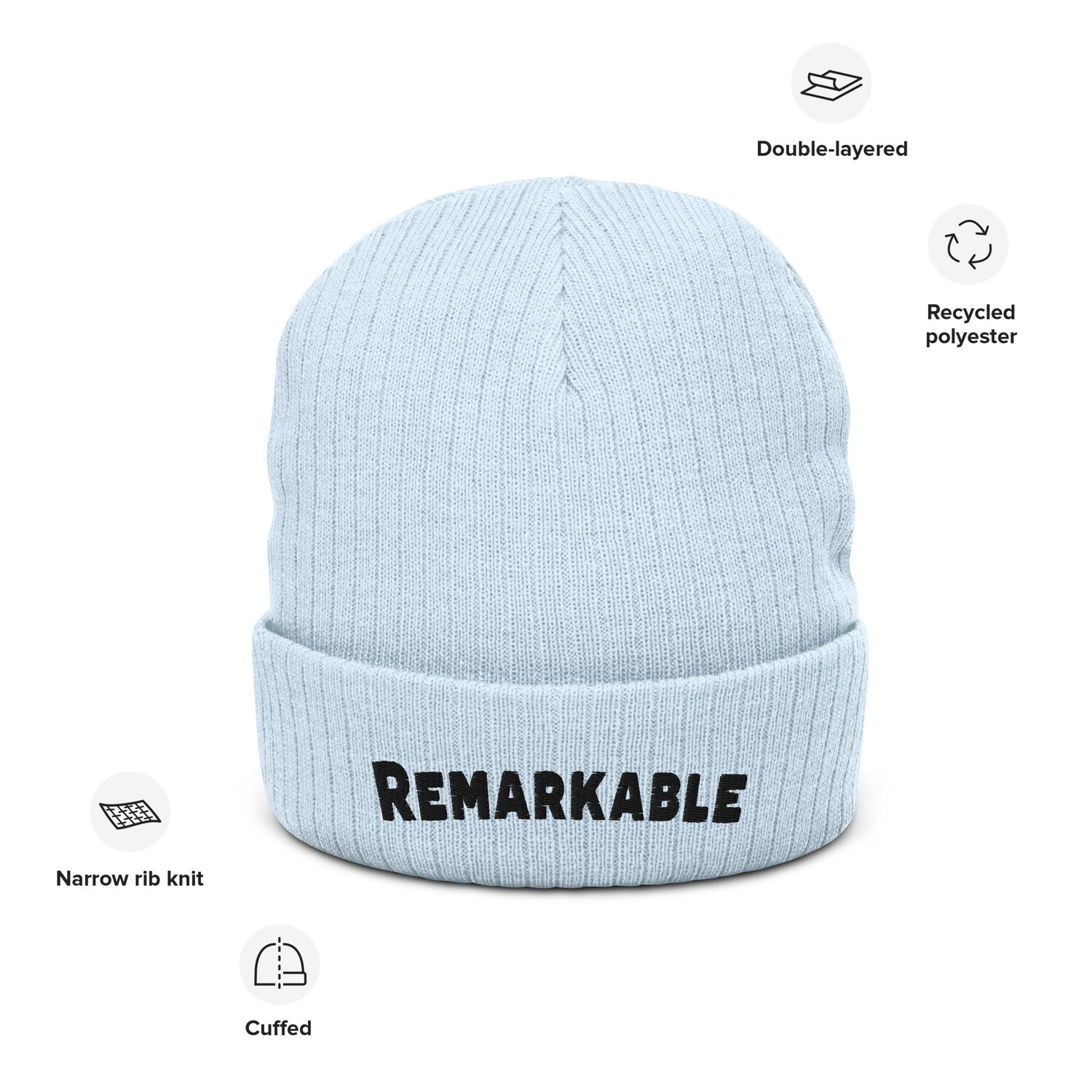 Ribbed knit beanie - Remarkable