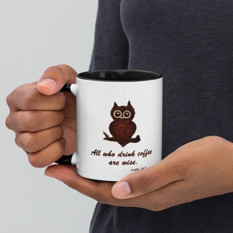 Mug with Color Inside Owl - Latte 24:7