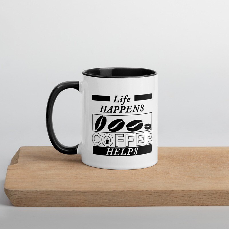 Mug with Color Inside  Life Happens
