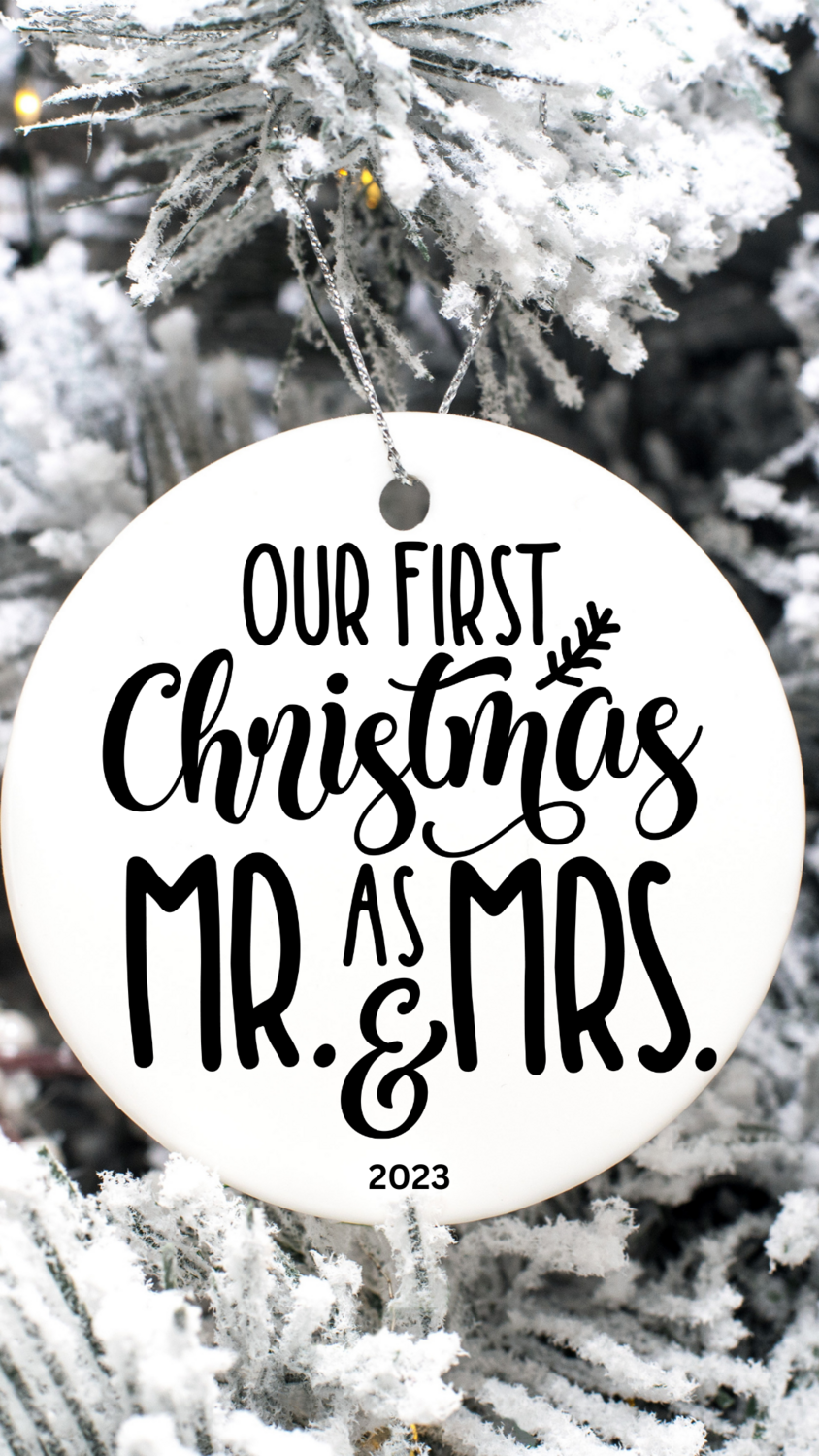 Mr. and Mrs. Black Ornament