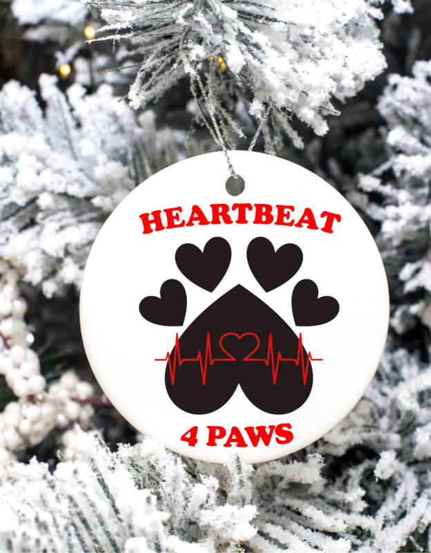Heartbeat 4 Paws Ornament