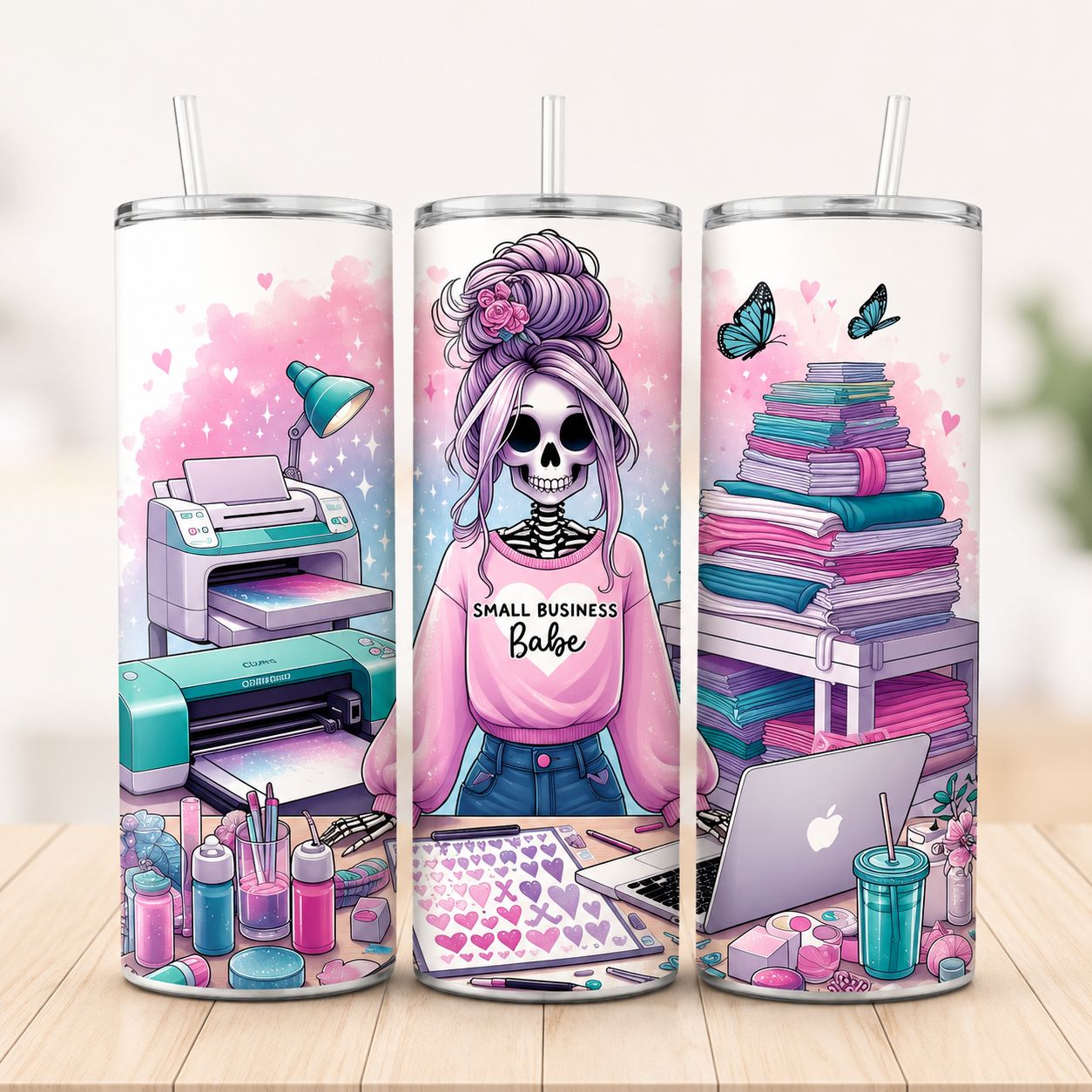 Pastel "girl boss"  20oz Skinny Tumbler