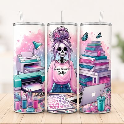 Pastel "girl boss"  20oz Skinny Tumbler
