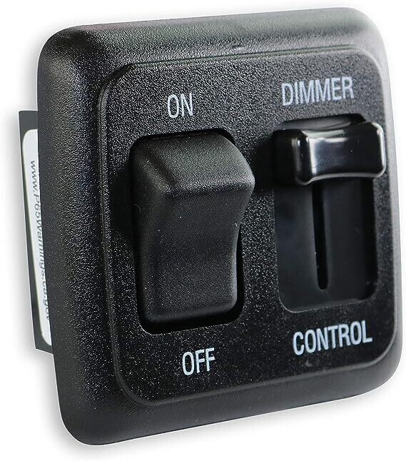 12 Volt DC Dimmer Switch for LED, Halogen, Incandescent - RV, Auto, Truck, Marine, and Strip Lighting (Large Slider, Black)