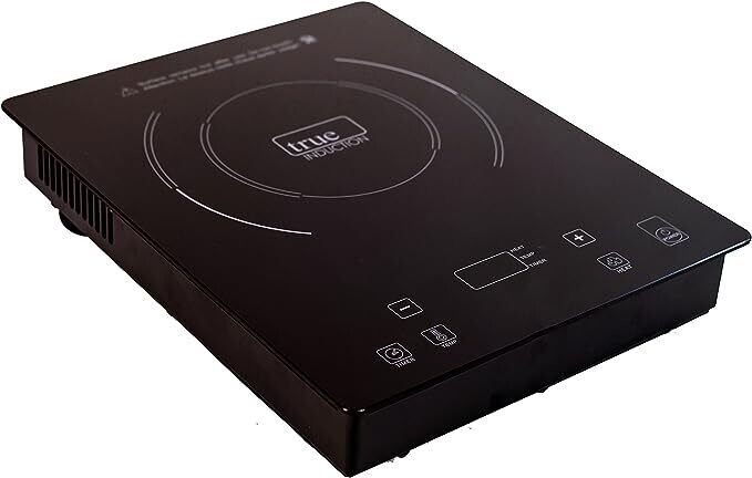 True Induction TI-1B Single Burner Counter Inset Energy Efficient Induction Cooktop, Black