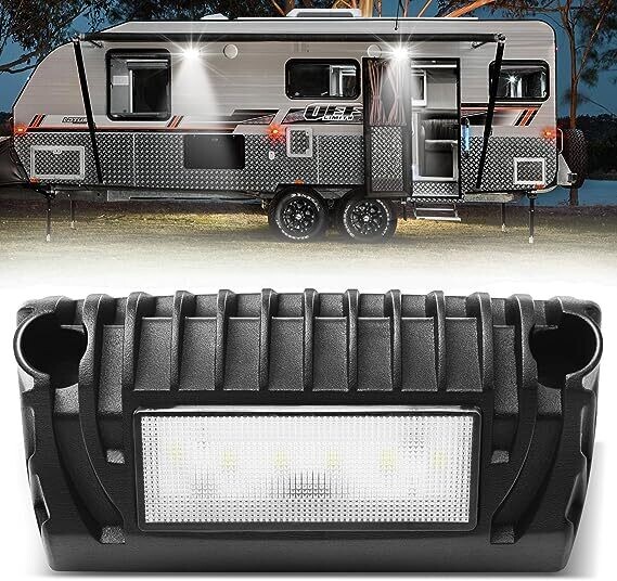 MICTUNING RV Exterior LED Porch Utility Light - 12V 750 Lumen Awning Lights | Replacement Lighting for RVs Trailers Campers