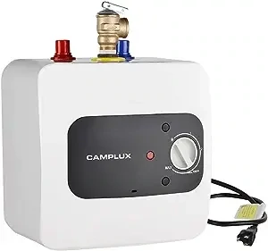 Camplux Mini Tank Electric 1.3 Gallons Hot Water 120V Under Sink Water Heater with Cord Plug 1.44kW
