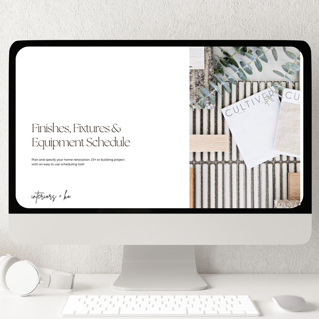 Finishes, Fixtures &amp; Equipment Schedule