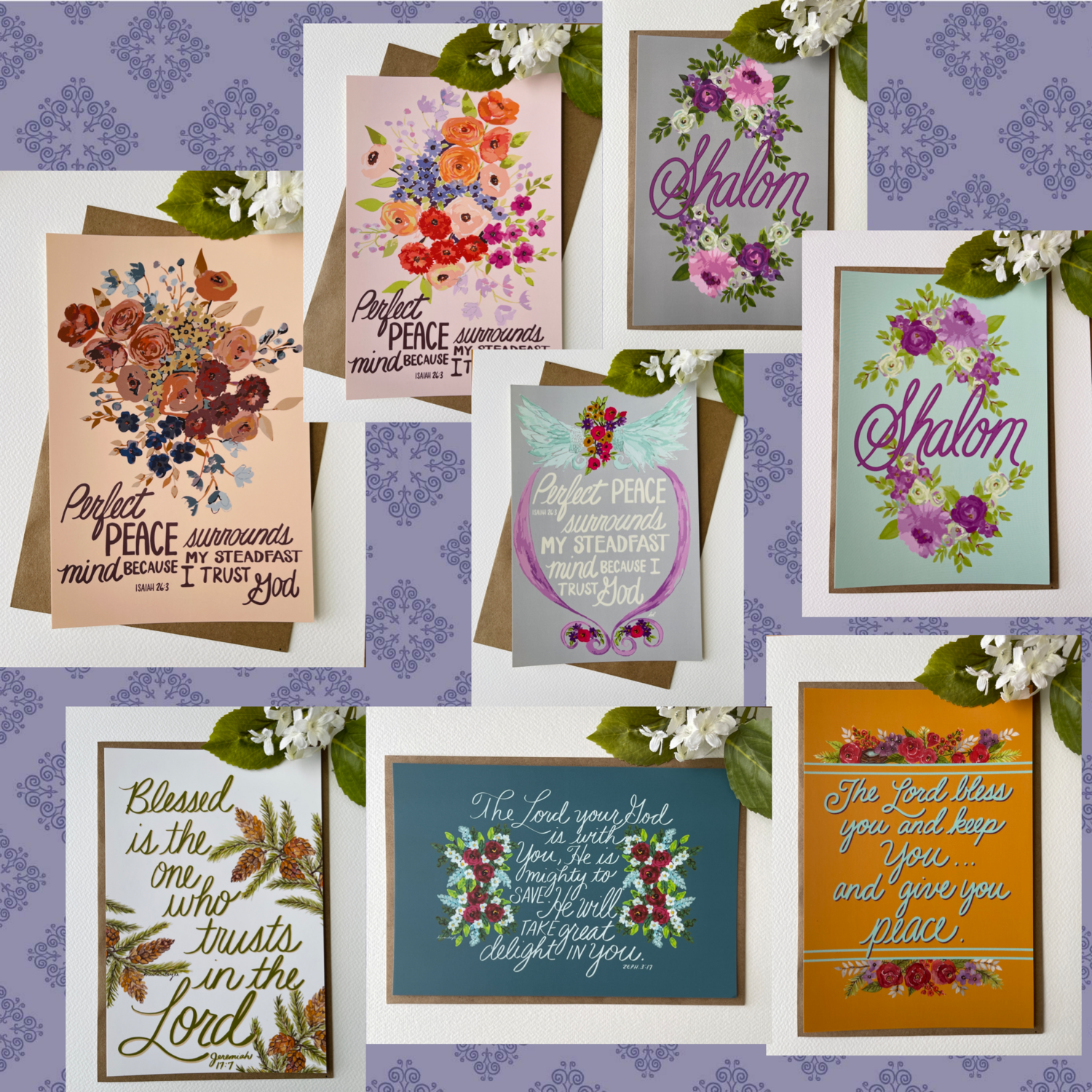 6 x 9 Print Peace & Protection Cards Variety Your Choice