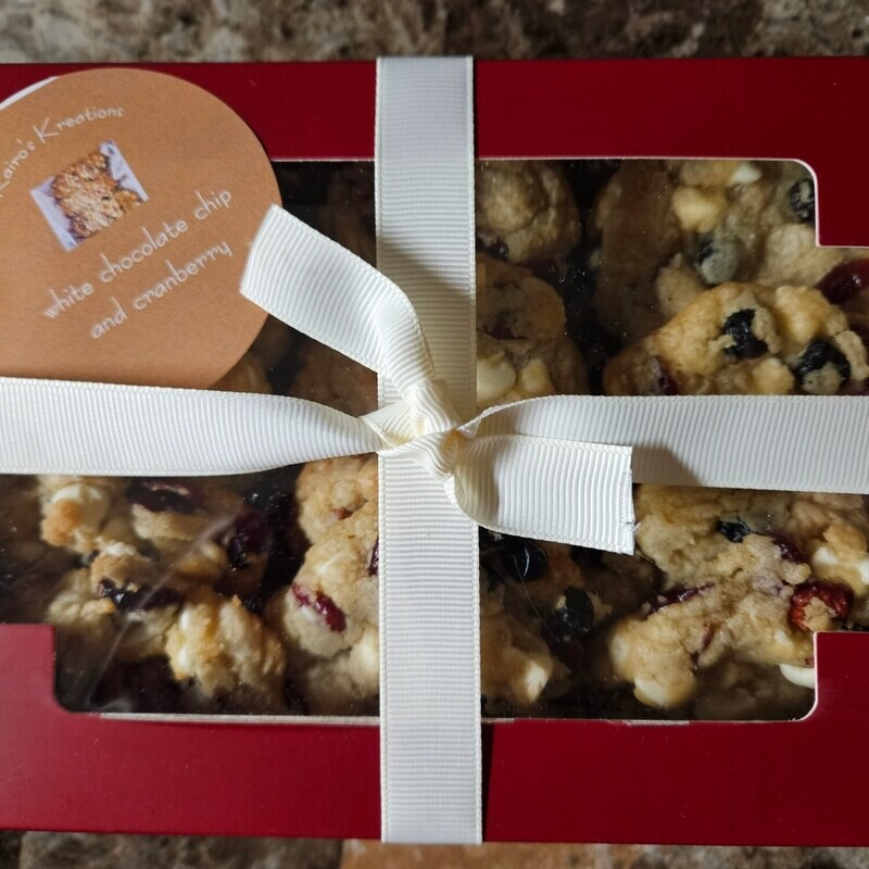 White chocolate chip cookies and cranberry