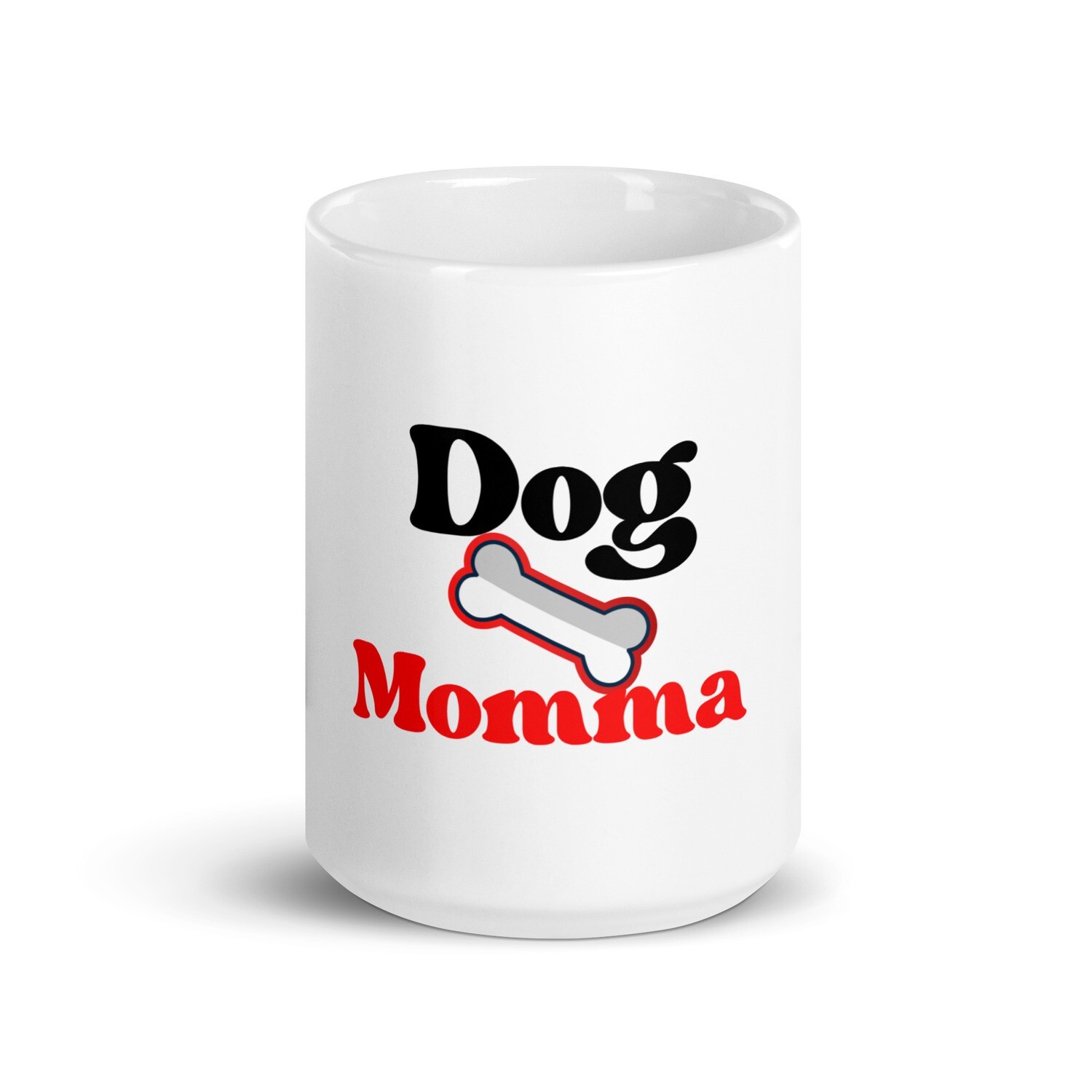 Dog Mom White Glossy Mug